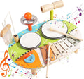 Kids Drum Set for Toddlers - AllinOne Wooden Musical Playset