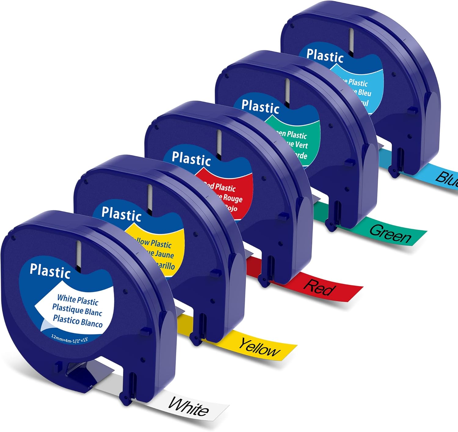 Dymo LetraTag Replacement Tape - Vibrant Labels, 5-Pack