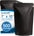 Spartan Industrial 7 in x 10 in Matte Black Stand-Up Pouches