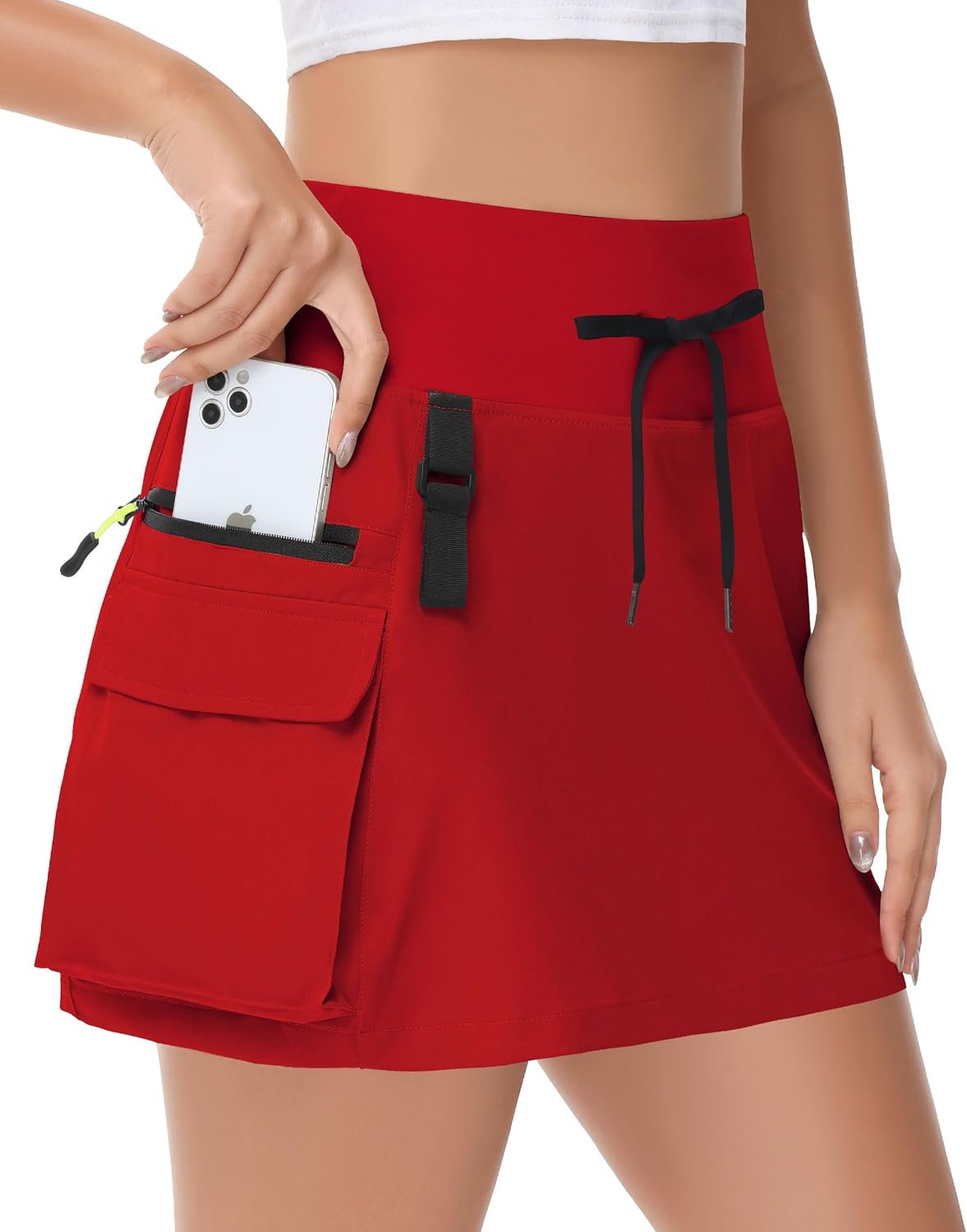 14in 20in Women's Hiking Cargo Skorts with Zipper Pockets