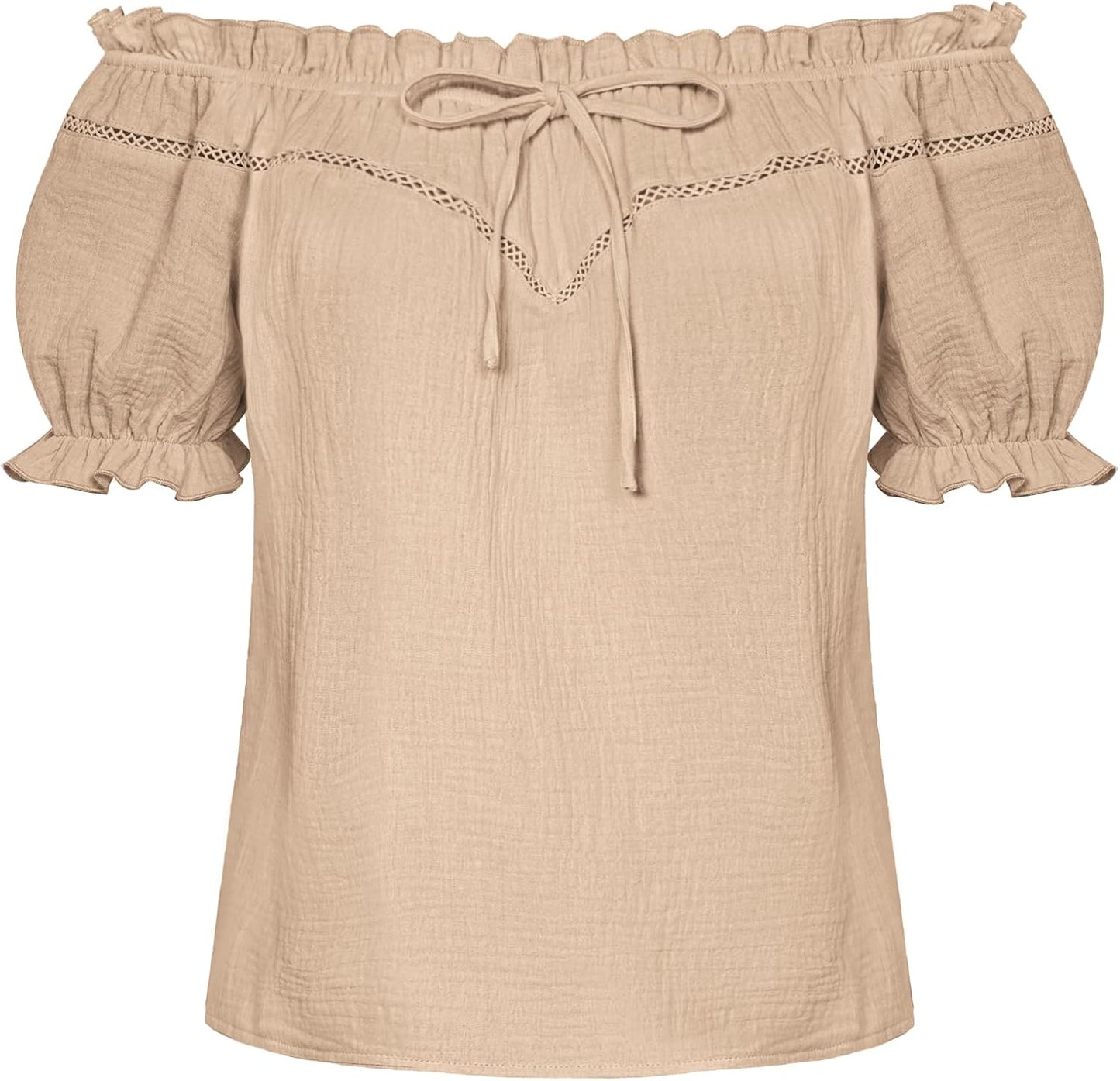 Scarlet Darkness Women's Off Shoulder Puff Sleeve Summer Top