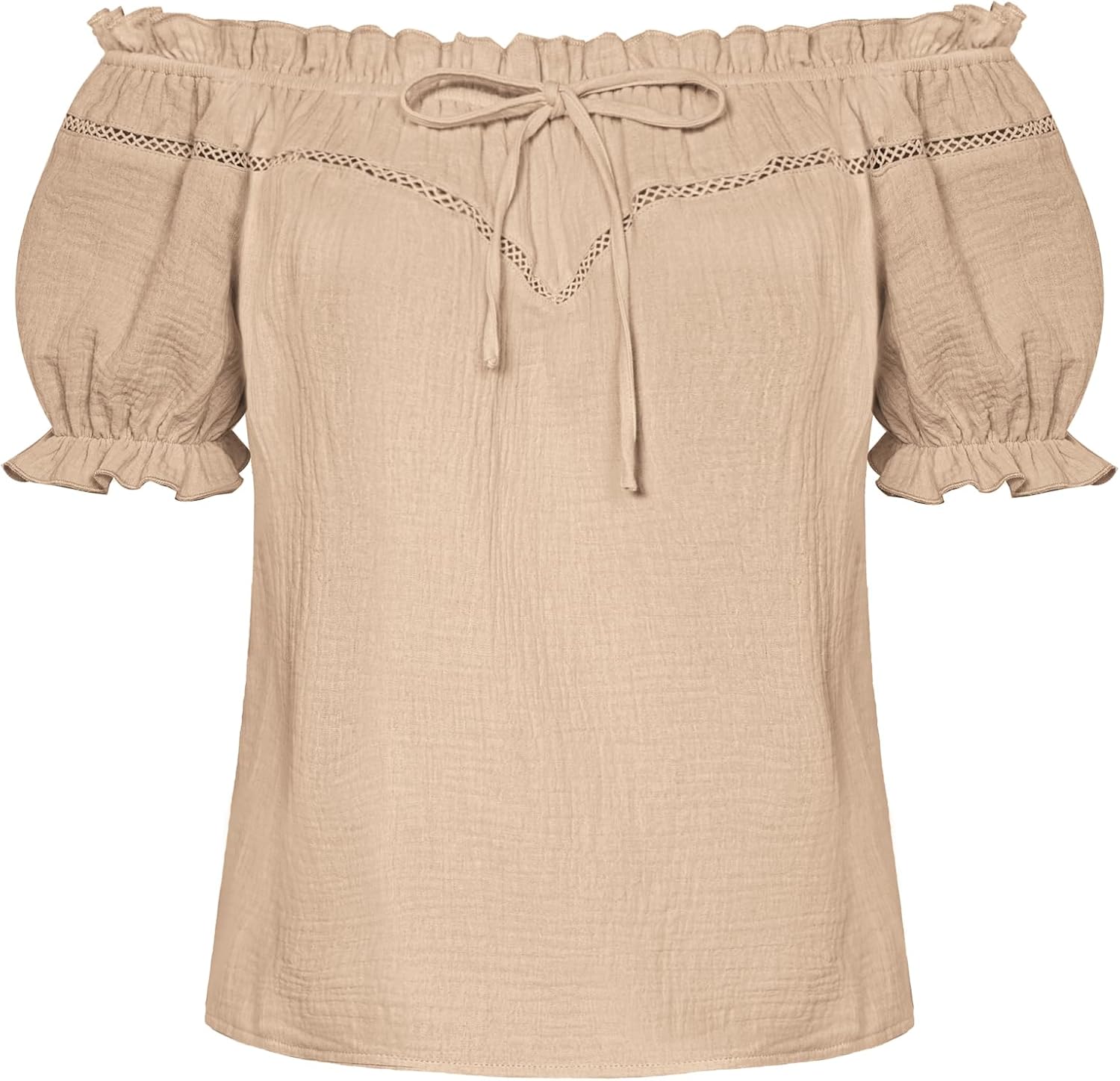 Scarlet Darkness Women's Off Shoulder Puff Sleeve Summer Top
