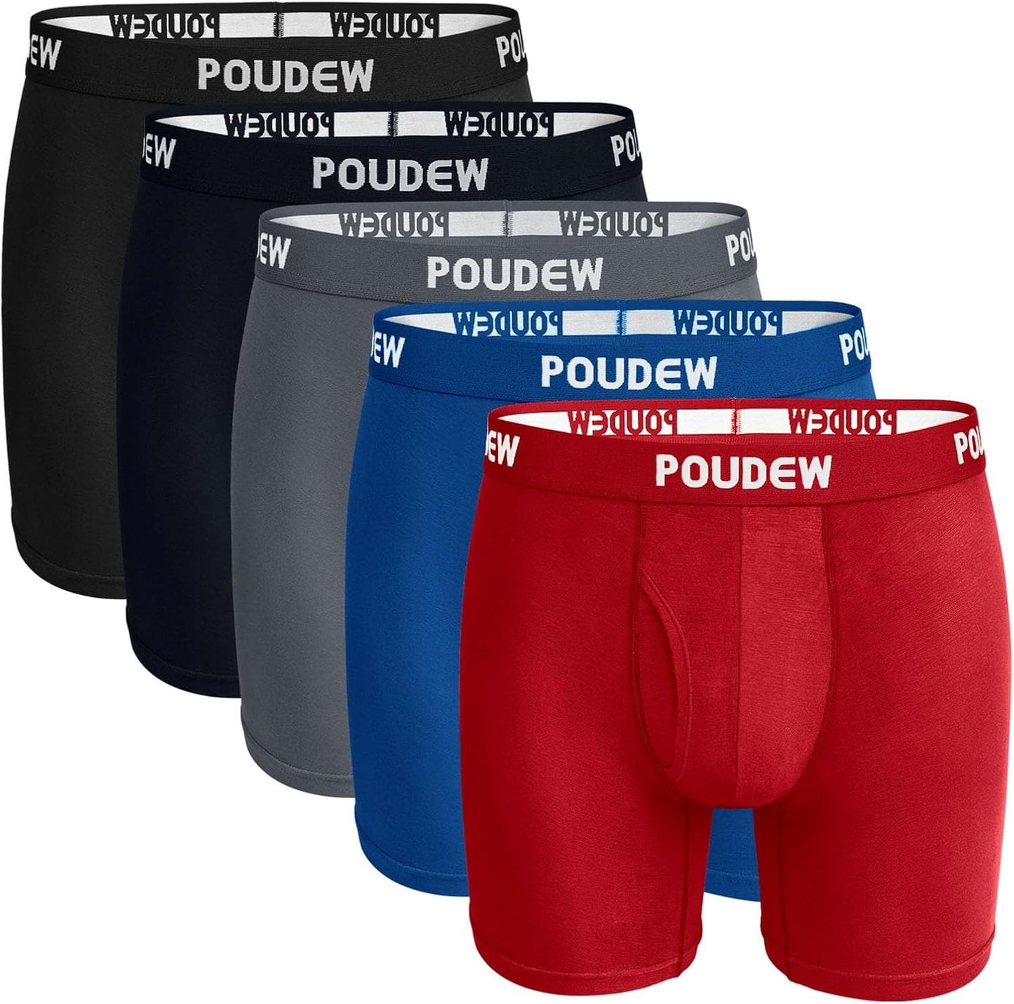 Men's Breathable Viscose Moisture Wicking Boxer Briefs Pack