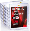 120ct Magnetic Card Holders 35pt One Card Touch Holder - Clear