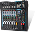 Audio Mixer 6 Channel Board Mixer for Streaming - Compact DJ Mixer