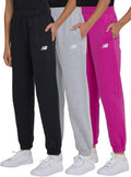 New Balance Girls Active Fleece Jogger 3 Pack - Everyday Comfort 60%