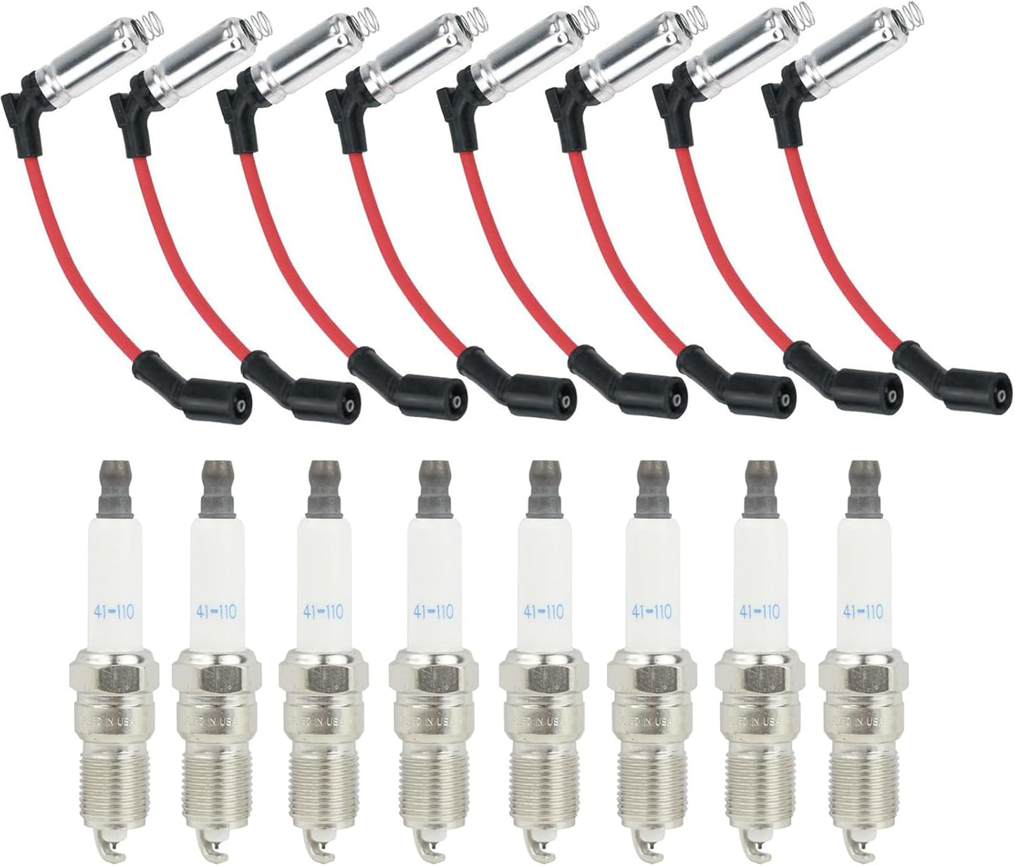 41-110 Iridium Spark Plugs & M8-48322 Wires for Chev-y V8