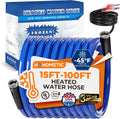 30FT Heated Water Hose for RV (15-100FT Options) - -45F Freeze
