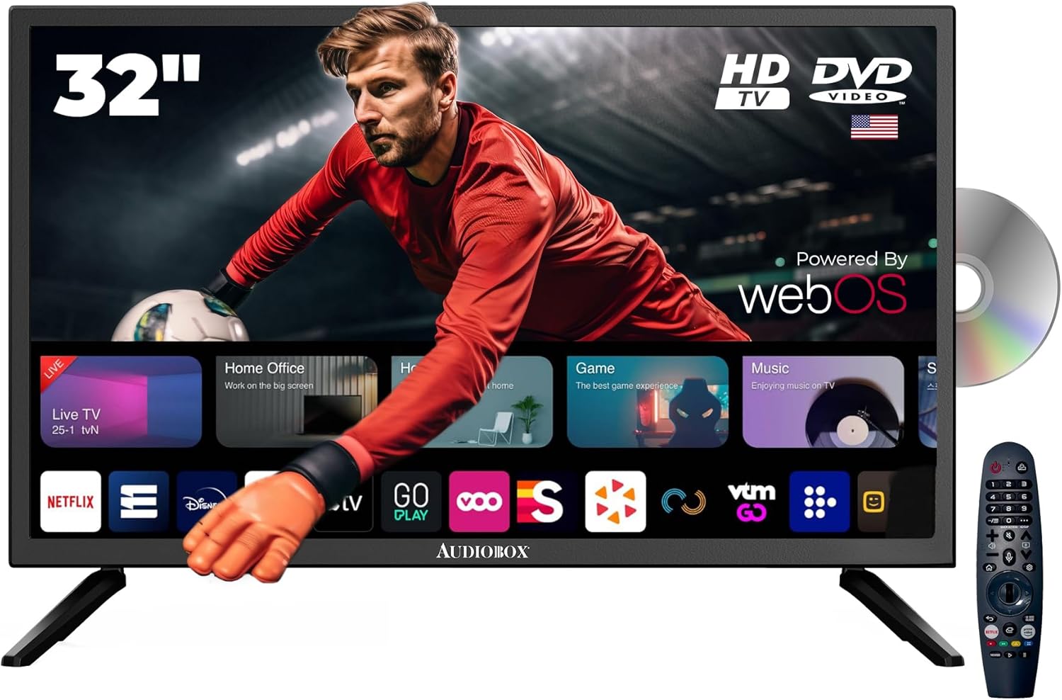 Audiobox 32 Smart TV & DVD Player