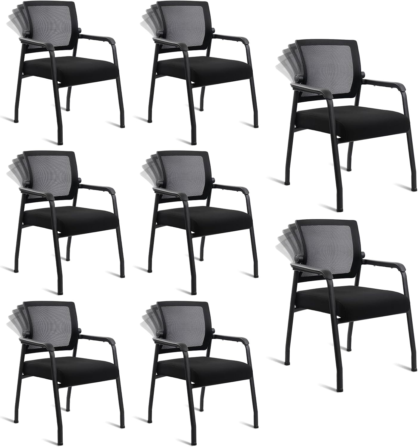 Desk Chair No Wheels with Adjustable Mesh Backrest for Comfort