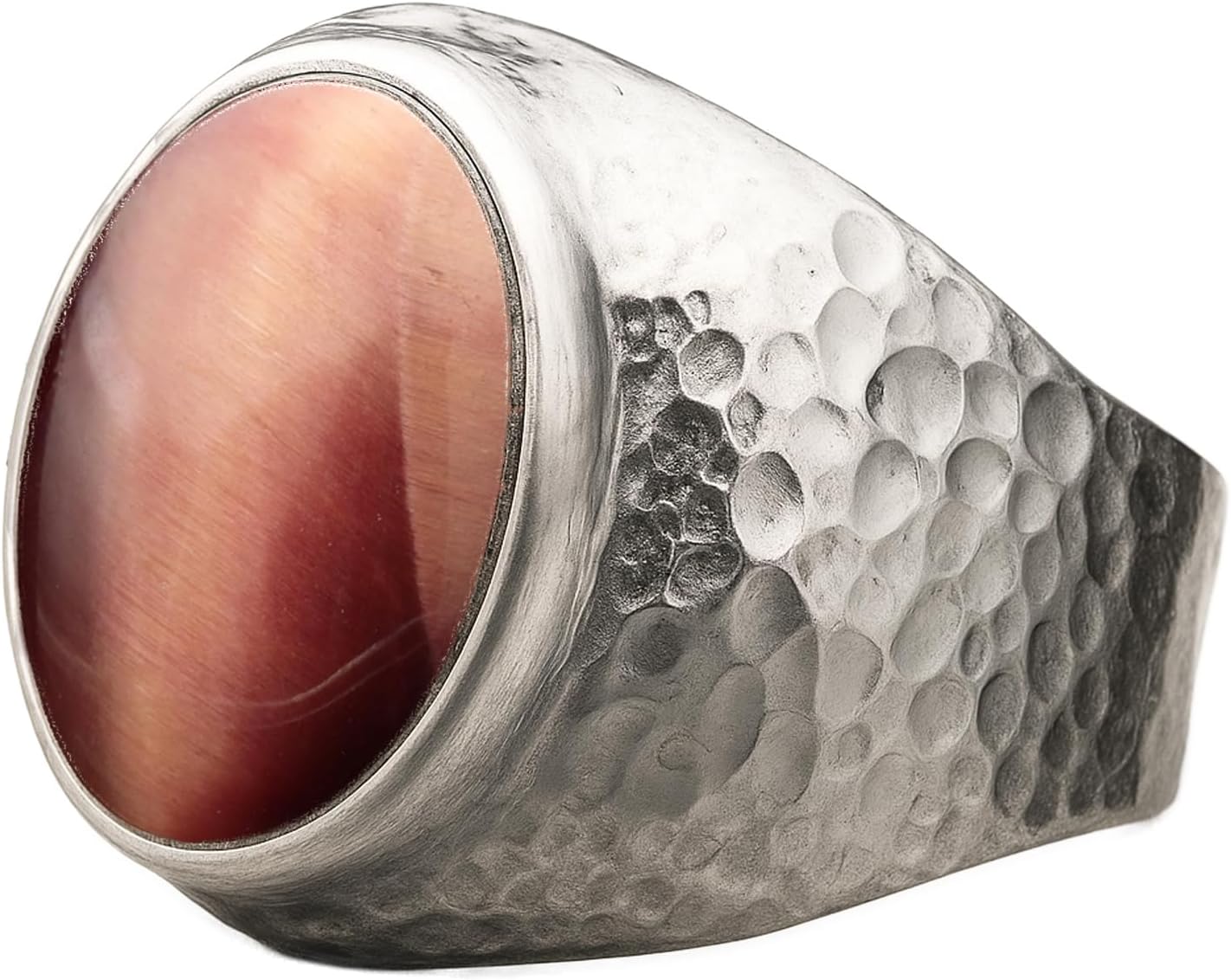 Natural Aventurine Crystal Ring for Men - Handmade 925 Silver