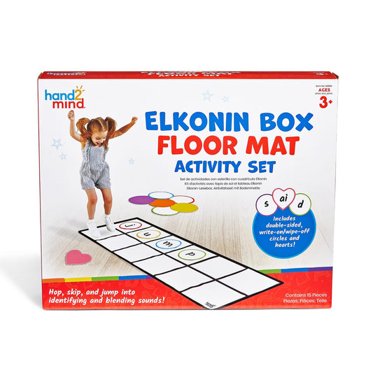 Elkonin Box Floor Mat Activity Set for Phonemic Awareness Fun