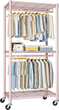 P1 Medium Heavy-Duty Portable Closet 30in x 14in x 76in - Rolling