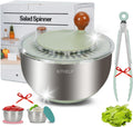 Stainless Steel Salad Spinner Large 5.3Qt - Efficient Salad Dryer