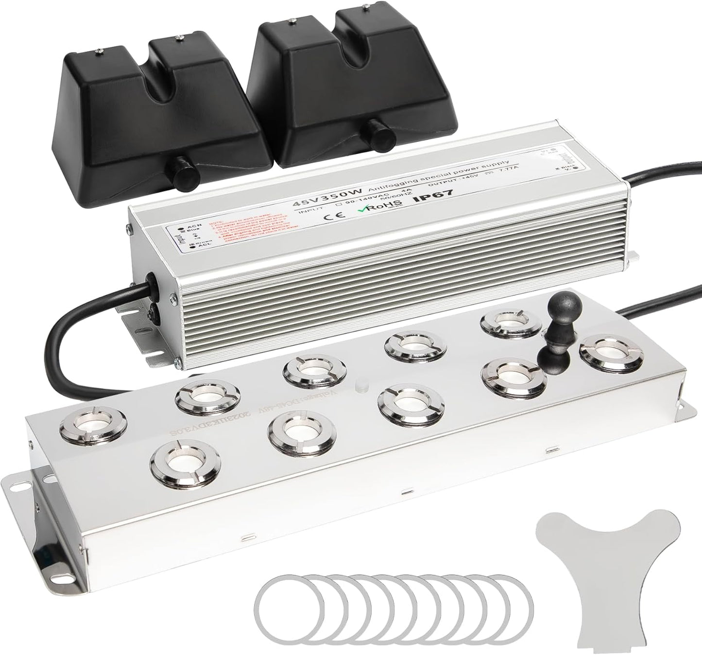 Upgrade Ultrasonic Fogger 10 Head for Pond and Greenhouse Use