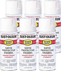 Stops Rust Spray Paint Satin White - Durable Weatherproof Finish