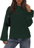BTFBM Sweaters for Women Casual Crewneck Loose Ribbed Knit Pullover