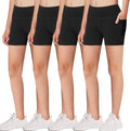 MIRITY Girls' Athletic Biker Shorts with Pockets for Active Kids
