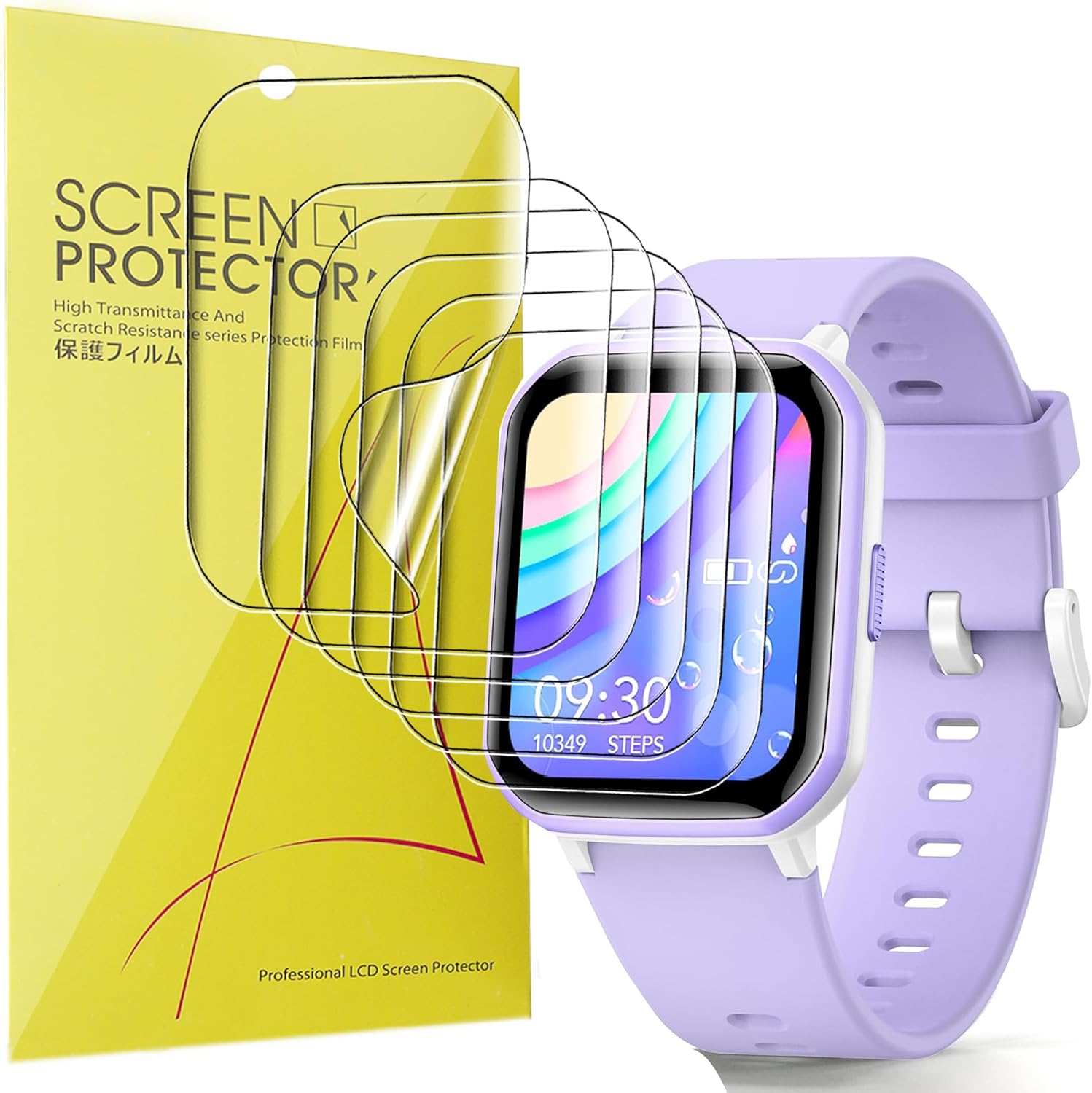 Crystal Clear 6 Pack Screen Protectors for YOUSOKU Kids Smart Watches - Protect your little one's device with precision!