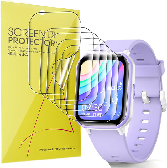 Crystal Clear 6 Pack Screen Protectors for YOUSOKU Kids Smart Watches - Protect your little one's device with precision!