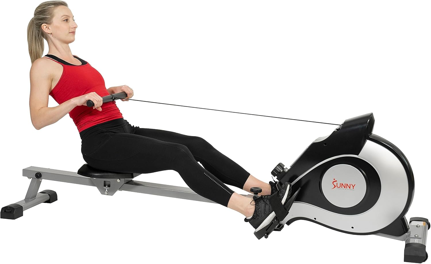 Sunny Rowing Machine: 8-Level Magnetic Resistance