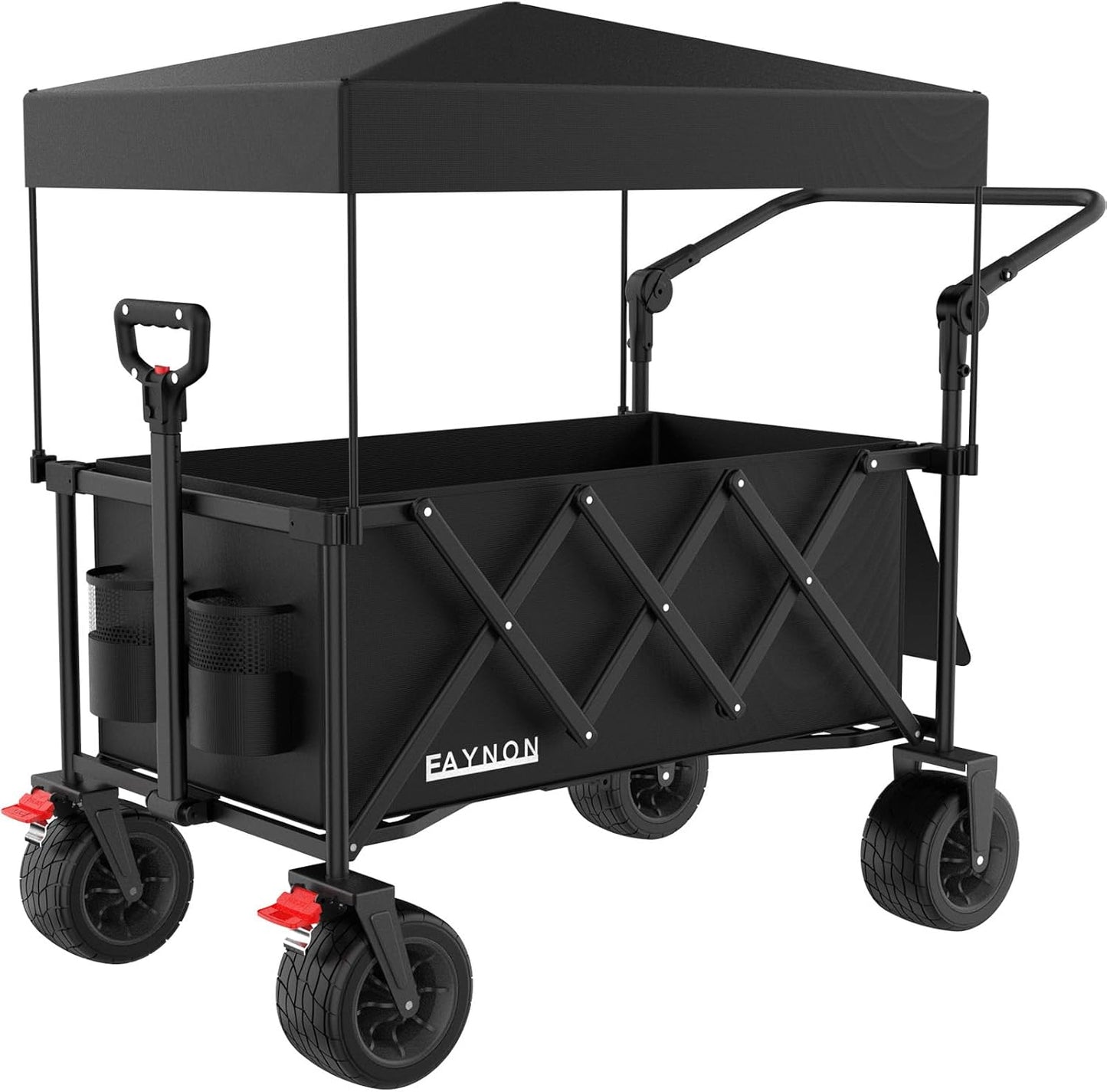 3 in 1 Collapsible Wagon with 300lbs Capacity for All Terrain
