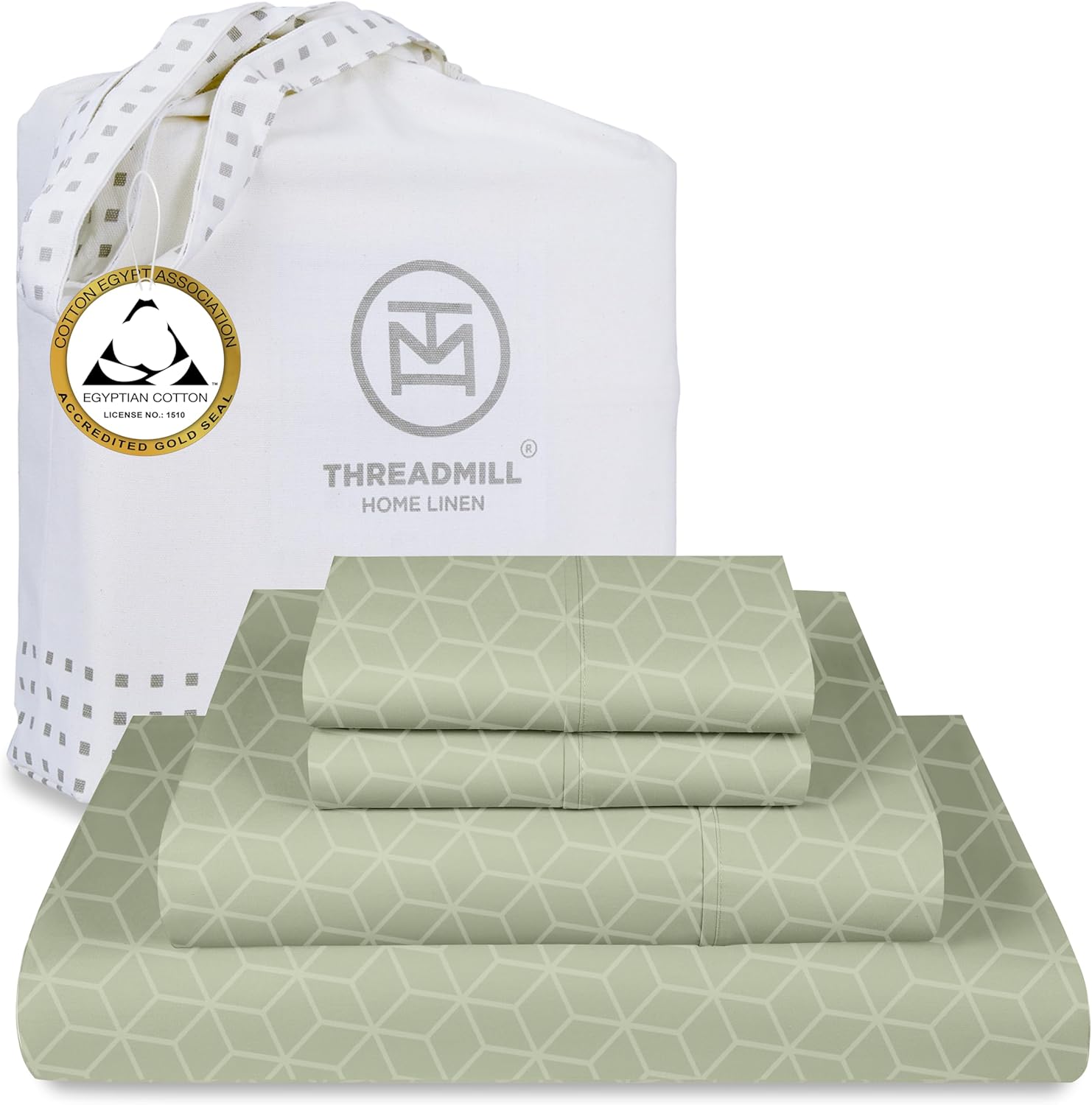 Threadmill Egyptian Cotton Full Size Sheet Set for Cozy Sleep