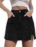 Angerella Skorts for Women: High Waisted Denim Mini Skirt
