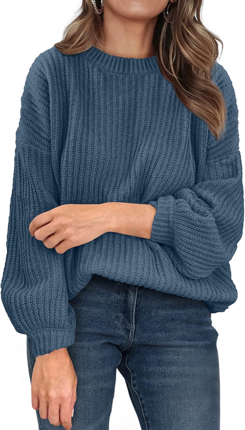 Fall Sweaters for Women 2025 Fashion Long Sleeve Knit Tops