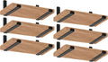 11.25 in L x 6 in H J Lip Shelf Brackets 12 Pack - Heavy Duty Rustic