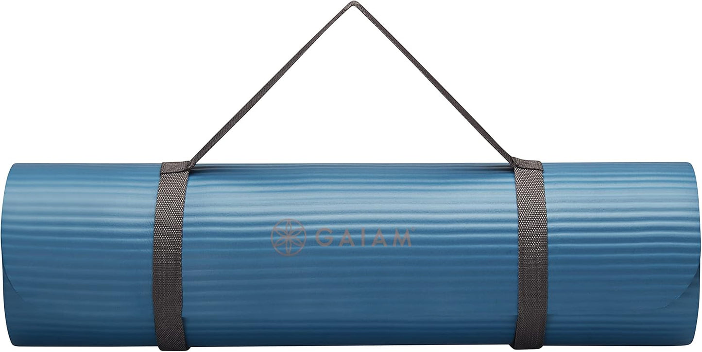 Gaiam Extra-Thick Yoga Mat: Non-Slip & Portable