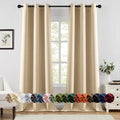 MIULEE Cream Beige Blackout Curtains 96 in Pair - Thermal Insulated