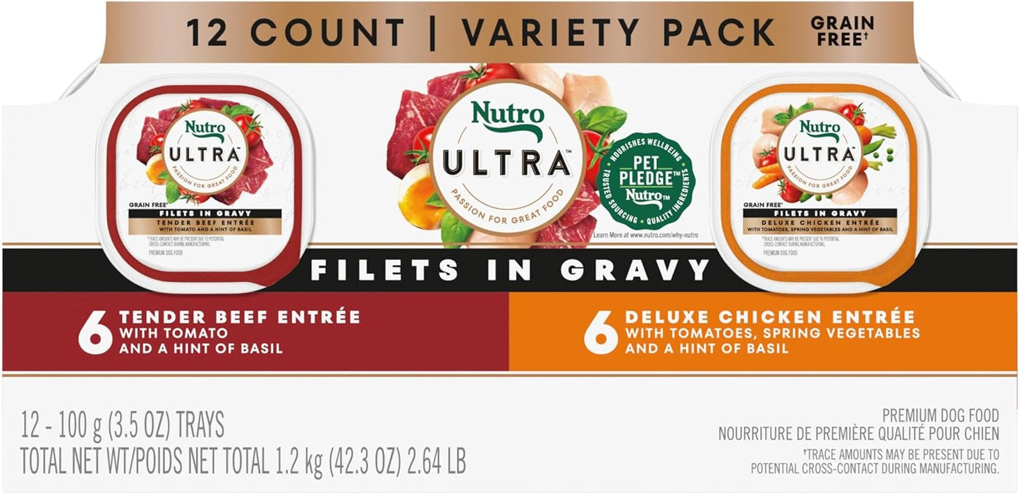 Nutro Ultra Wet Dog Food Filets in Gravy Variety Pack Review