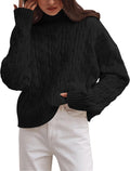 ZESICA Women's Cozy Chunky Pullover Sweater for Autumn and Winter