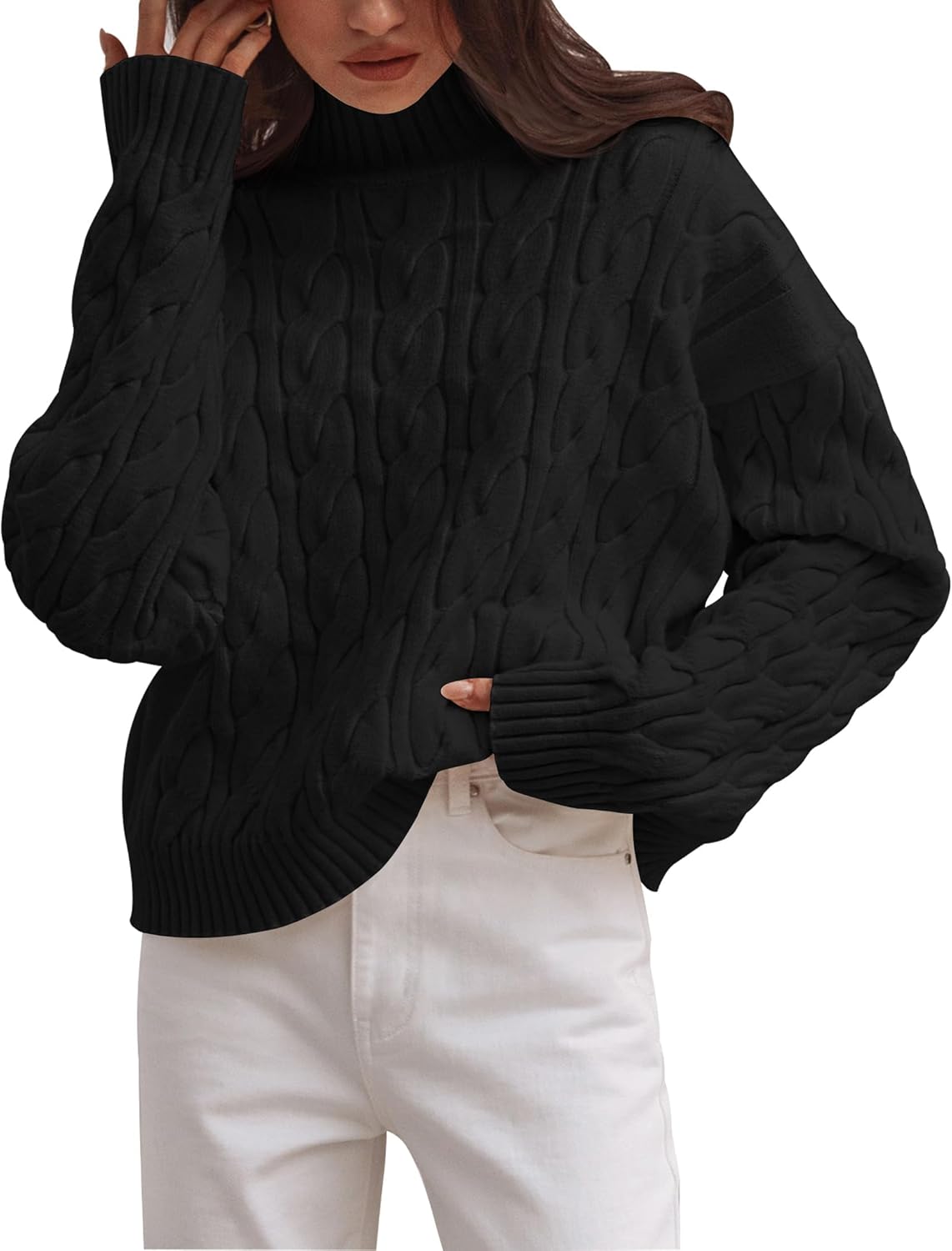 ZESICA Women's Chunky Pullover Sweater for Fall and Winter