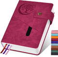 365 Page Thick Lined Journal Notebook A4 - Large Leather Hardcover