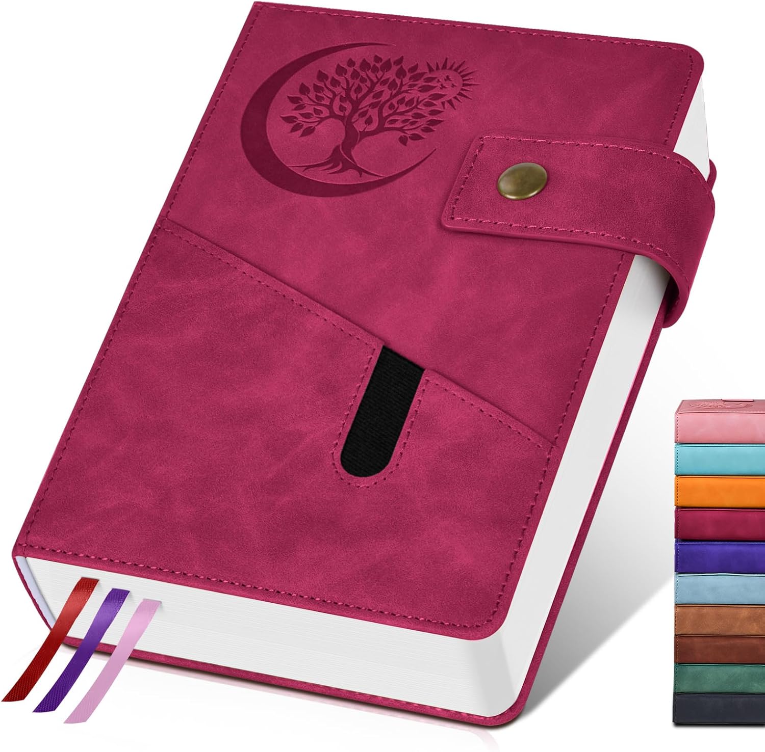 A4 Leather Journal 365pg Thick Lined Notebook - Professional Note-Taking Essential