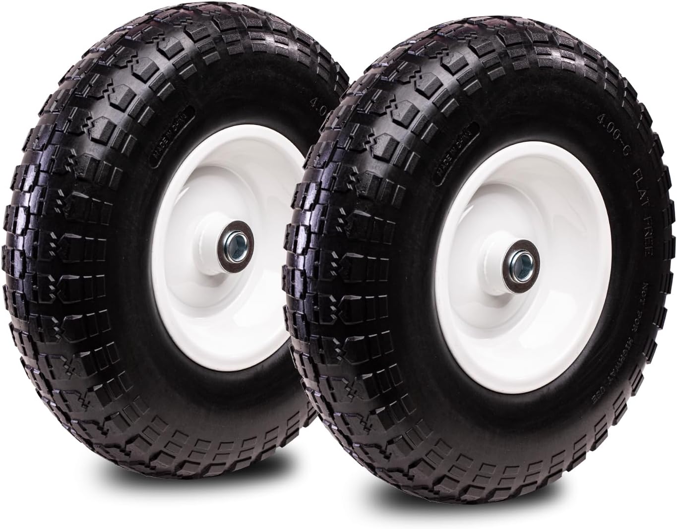 Taifa 13 Inch Solid Flat Free Replacement Tires for Wheelbarrows