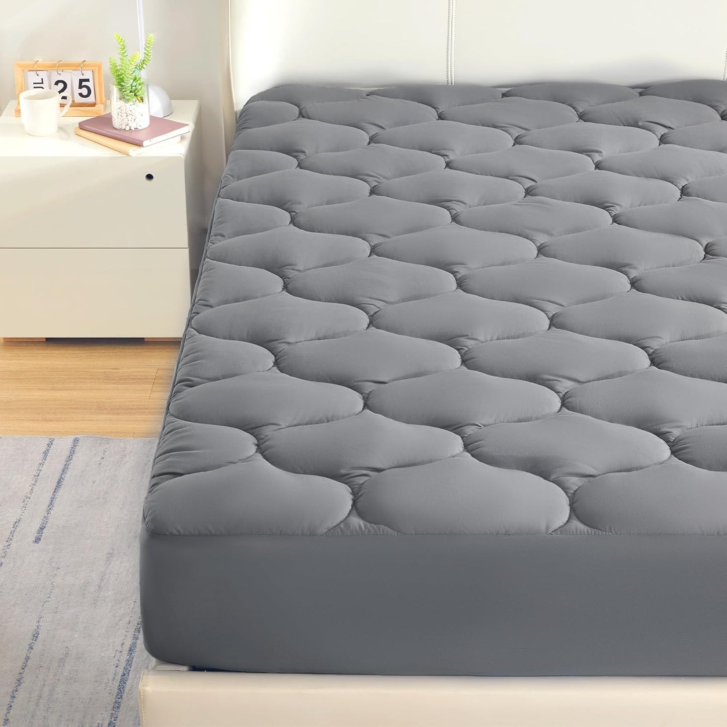 SLEEP ZONE Full Size Cooling Mattress Pad for Ultimate Comfort