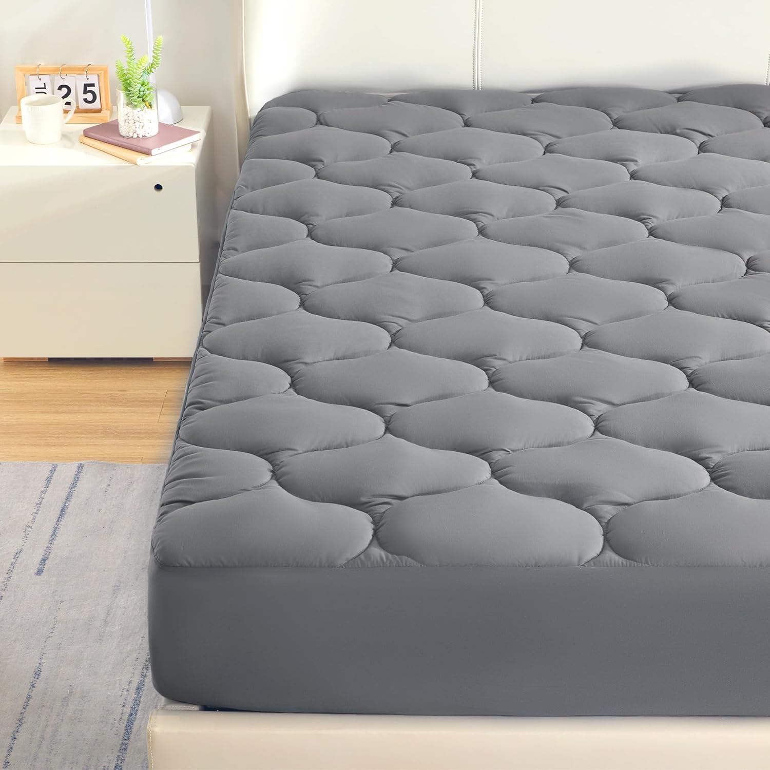 SLEEP ZONE Full Size Cooling Mattress Pad for Ultimate Comfort