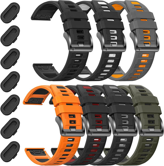 22mm Silicone Watchband for Garmin Fenix 8 and More Models