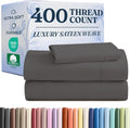 400 Thread Count Cotton Sheet Set Twin XL - Deep Pocket, Silky-Soft
