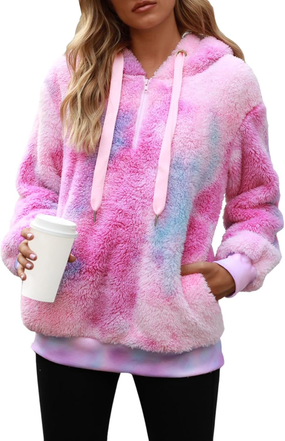 Nirovien Womens Sherpa Pullover Hoodie for Cozy Warmth