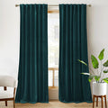 RYB Home Velvet Curtains 2 Panels Set - Plush Room Darkening Drapes