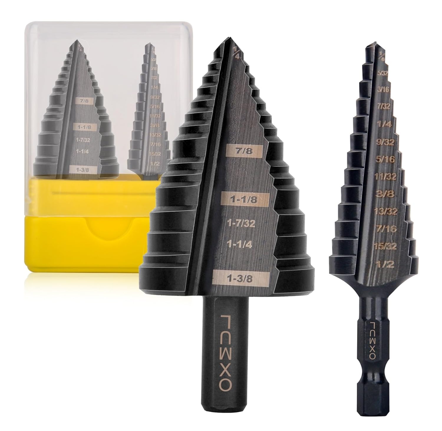 M35 Step Drill Bit Set for Metal, Heavy-Duty Cobalt Bits