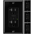 GFCI Outlet 20 Amp Self-Test Weather Resistant - 4 Pack Black