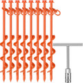 8 Pcs Heavy Duty Ground Anchors for Tents and Trampolines
