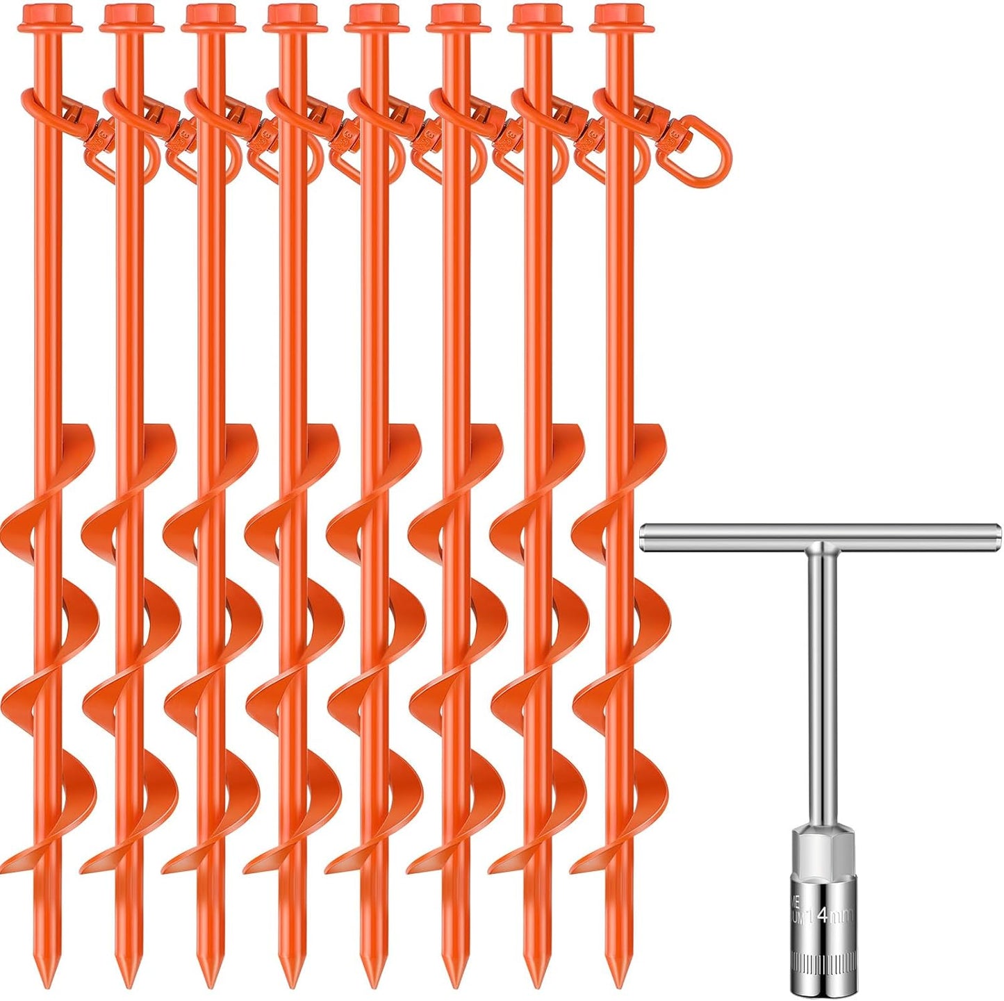 8 Pcs Heavy Duty Ground Anchors for Tents and Trampolines