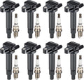 Ignition Coil Pack UF230 & Spark Plugs 4504 for Toyota Vehicles