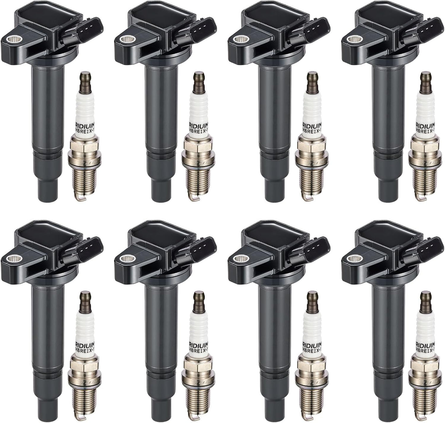 Ignition Coil Pack UF230 & Spark Plugs 4504 for Toyota Vehicles